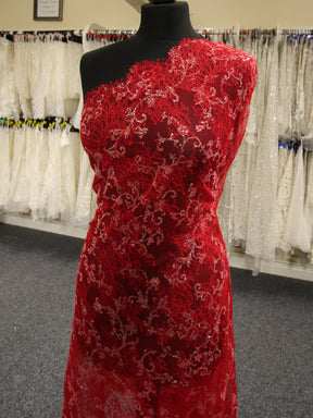 Red Raschel Lace - Honor
