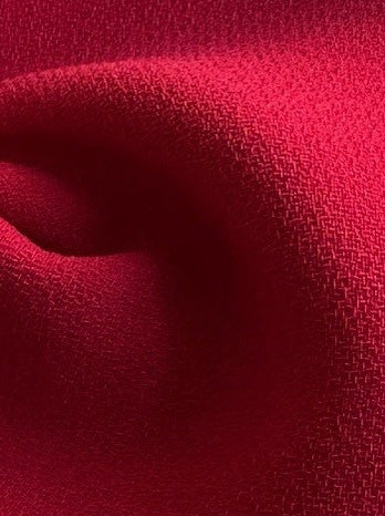 Red Polyester Crepe - Portugal