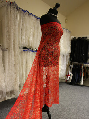 Red Raschel Lace - Kris