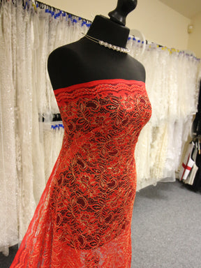 Red Raschel Lace - Kris