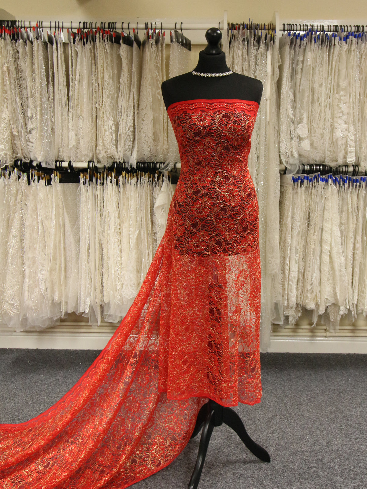 Red Raschel Lace - Kris