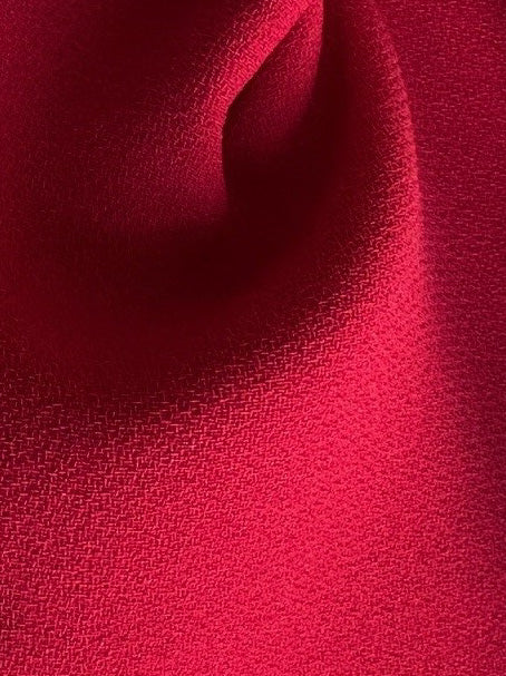 Red Polyester Crepe - Portugal