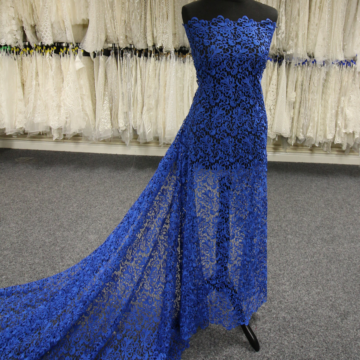 Royal Blue Guipure Lace - Reese Royal Blue Guipure Lace - Reese