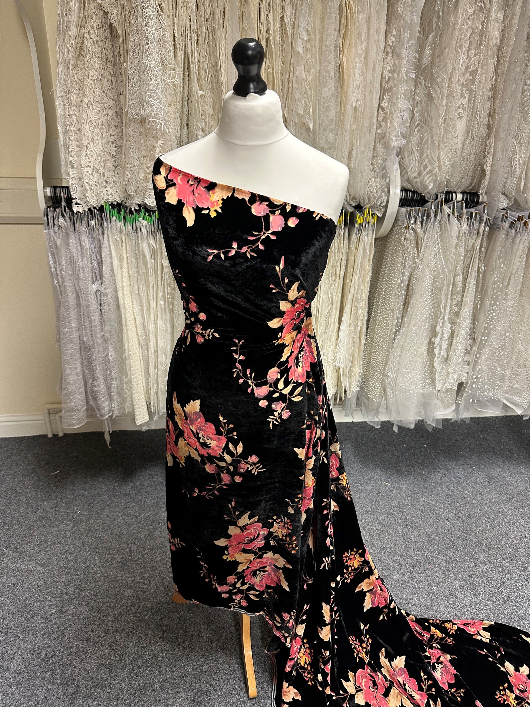 Pink on Black Velvet Burnout - Sacrosanct