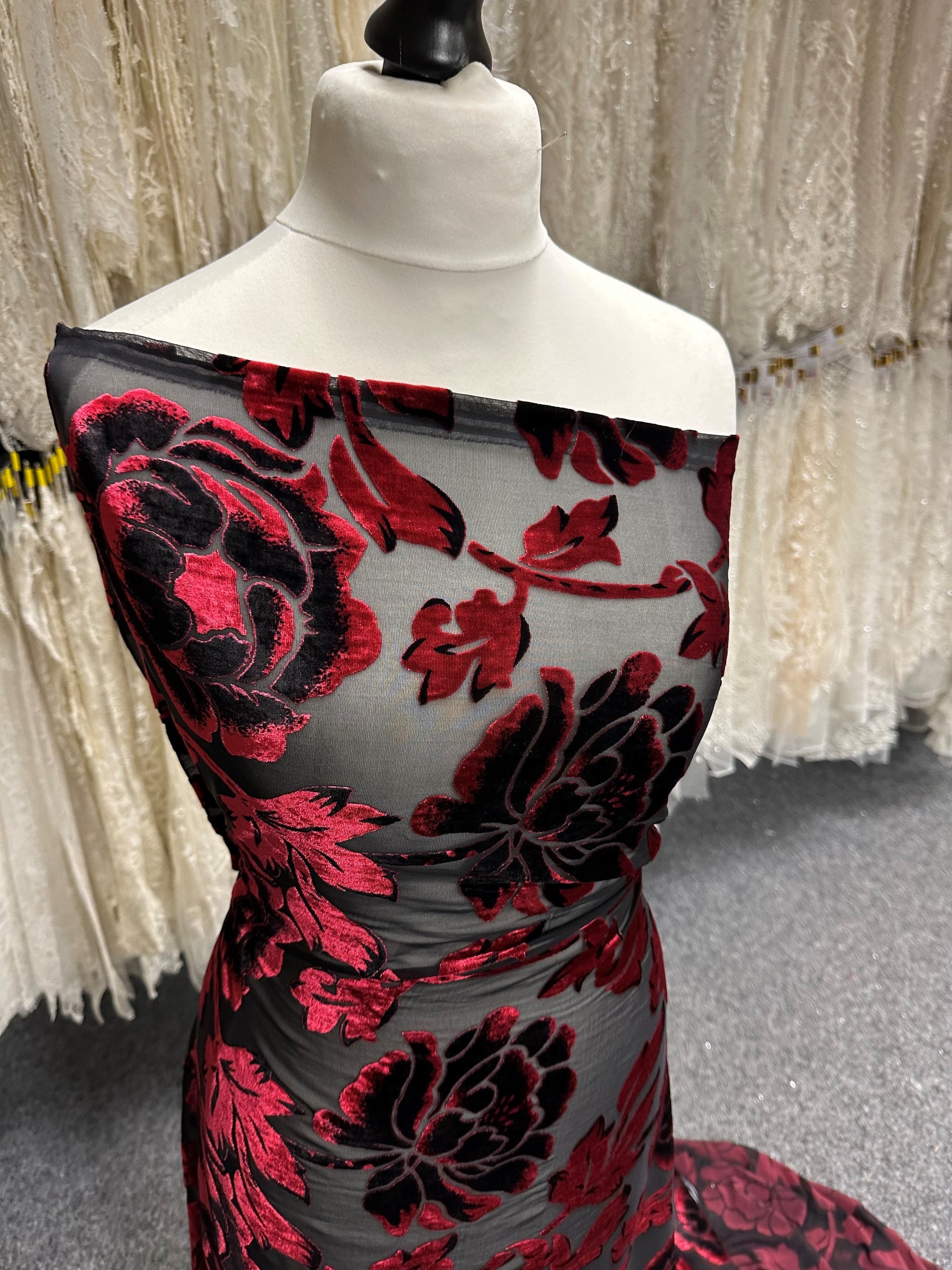 Burgundy on Black Velvet Burnout - Sacrosanct