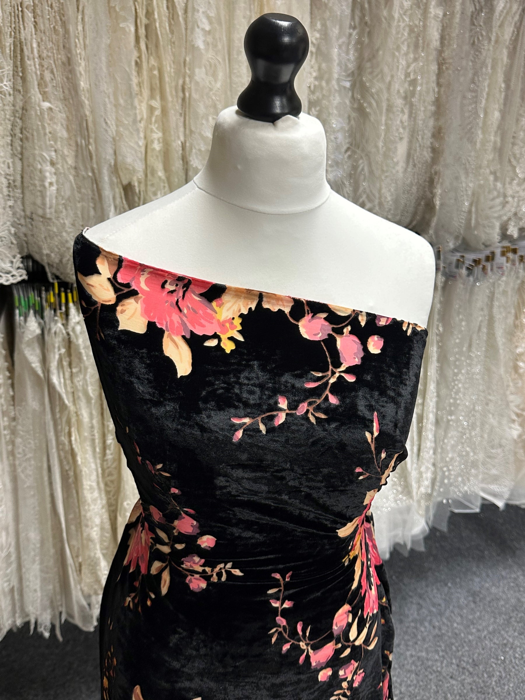 Pink on Black Velvet Burnout - Sacrosanct