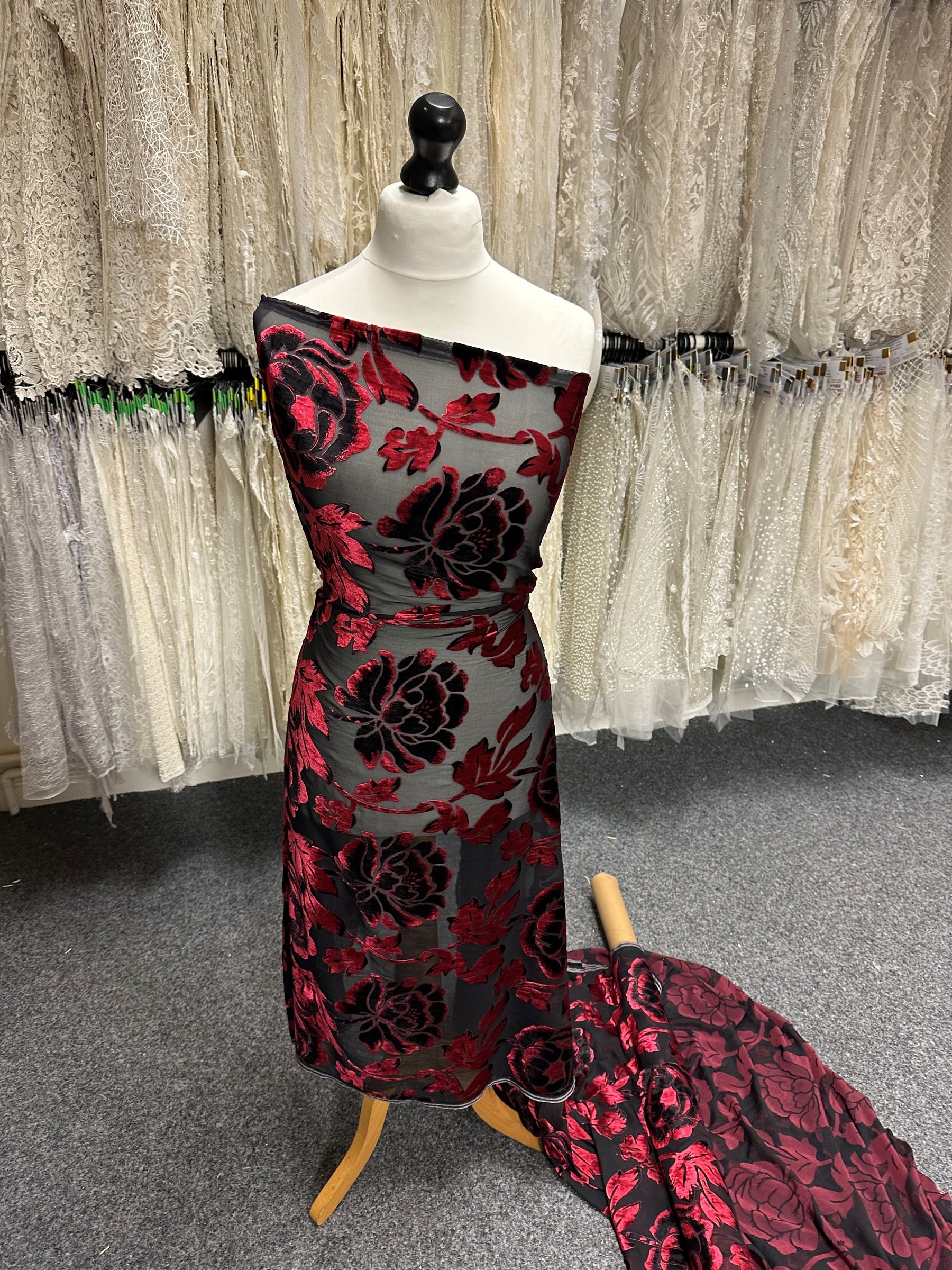 Burgundy on Black Velvet Burnout - Sacrosanct