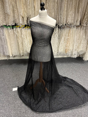 Black Glitter Tulle - Salvage