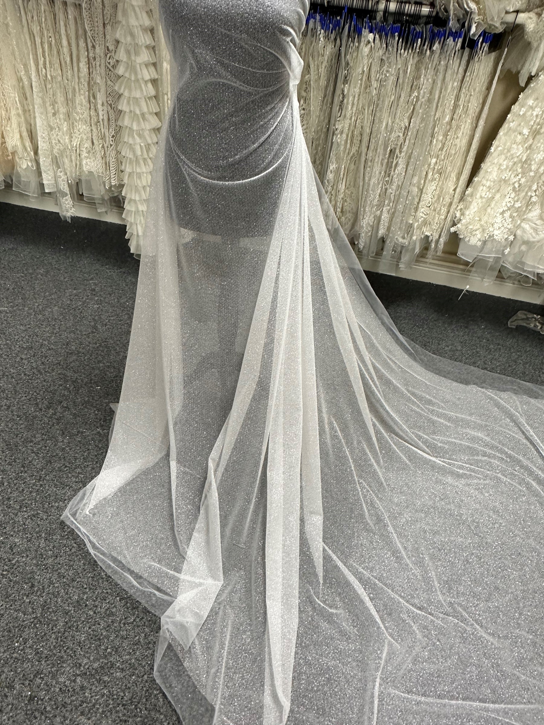 White Glitter Tulle - Salvage