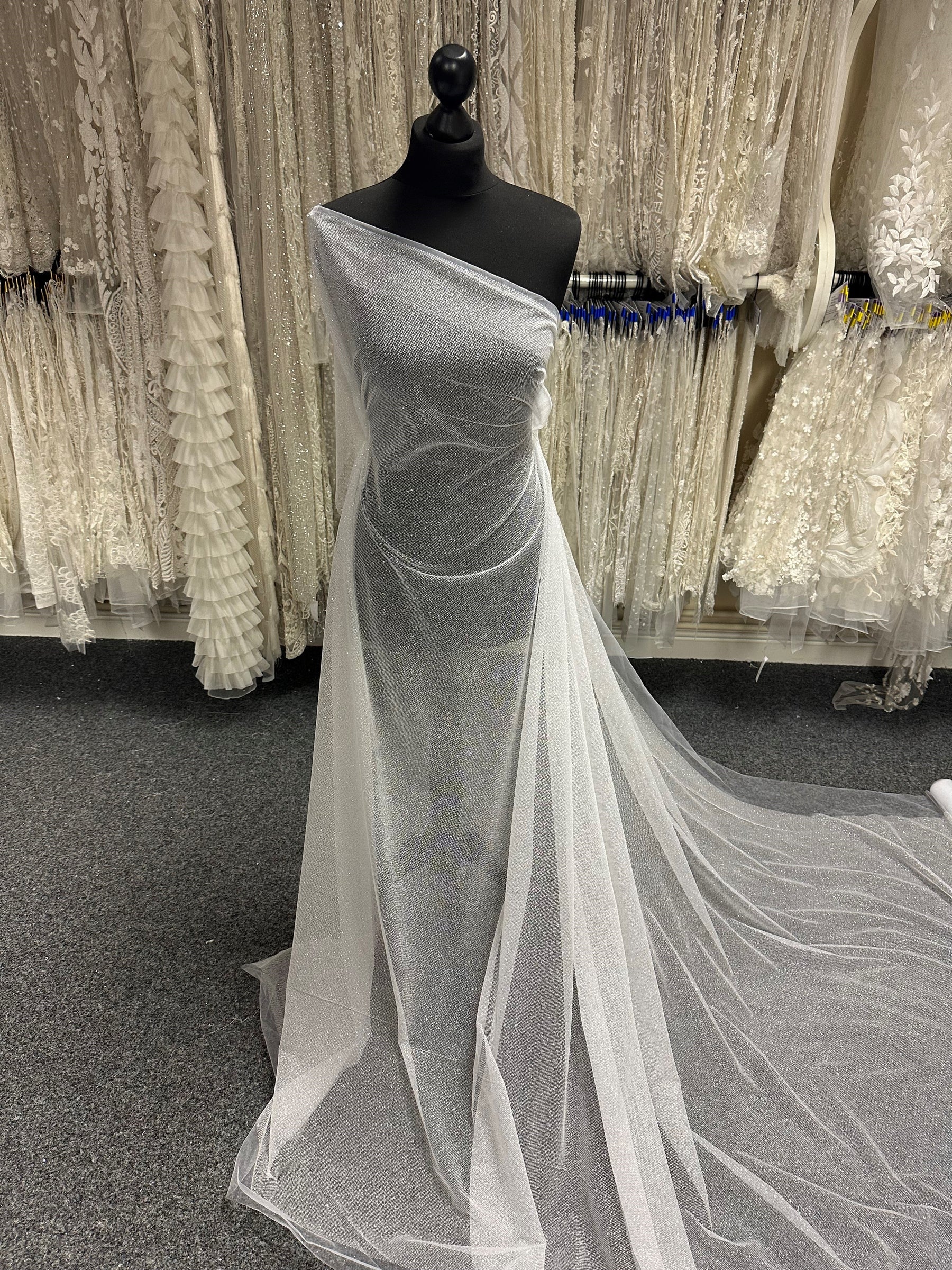 White Glitter Tulle - Salvage