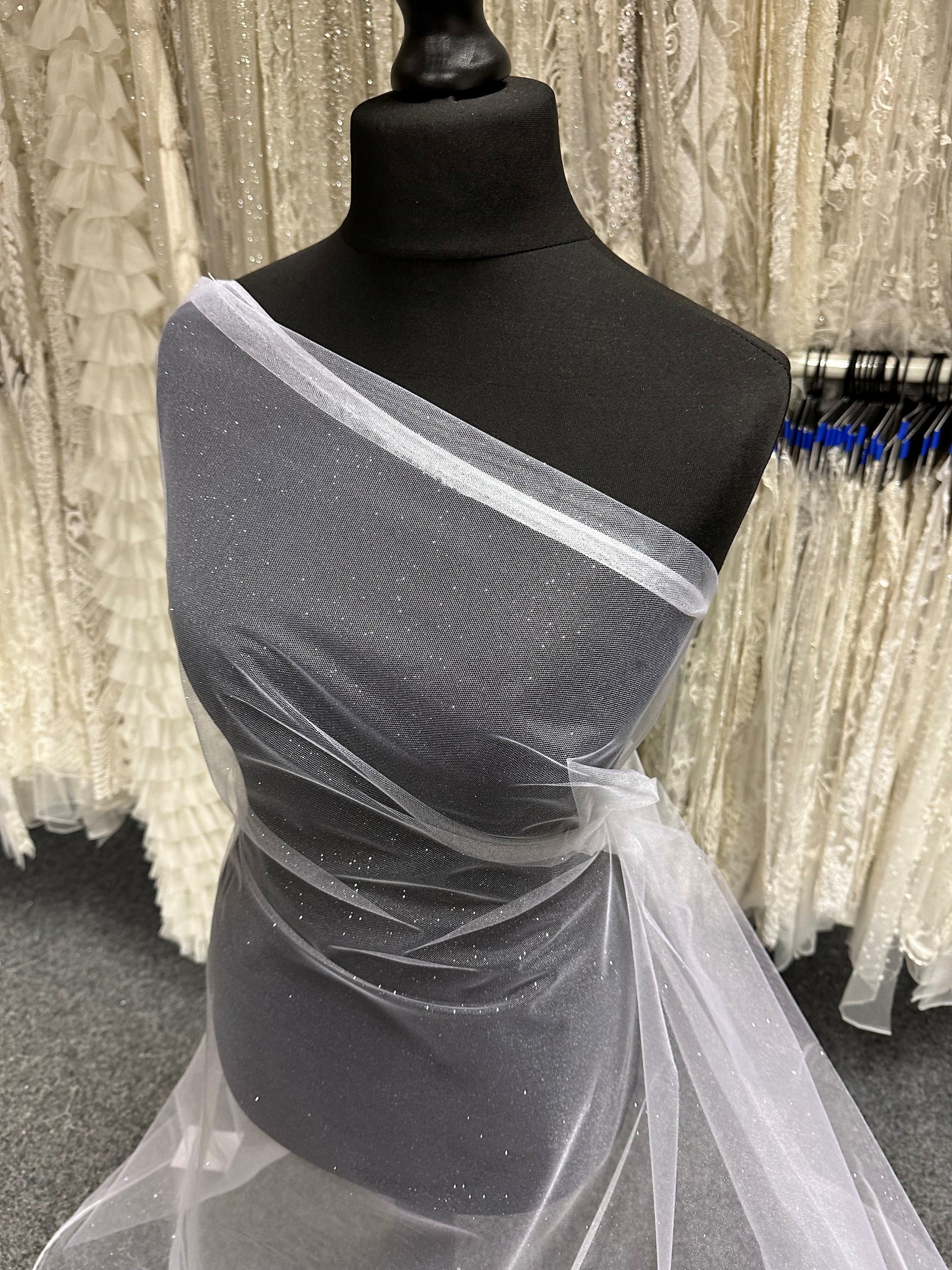 White Glitter Tulle - Scalaway