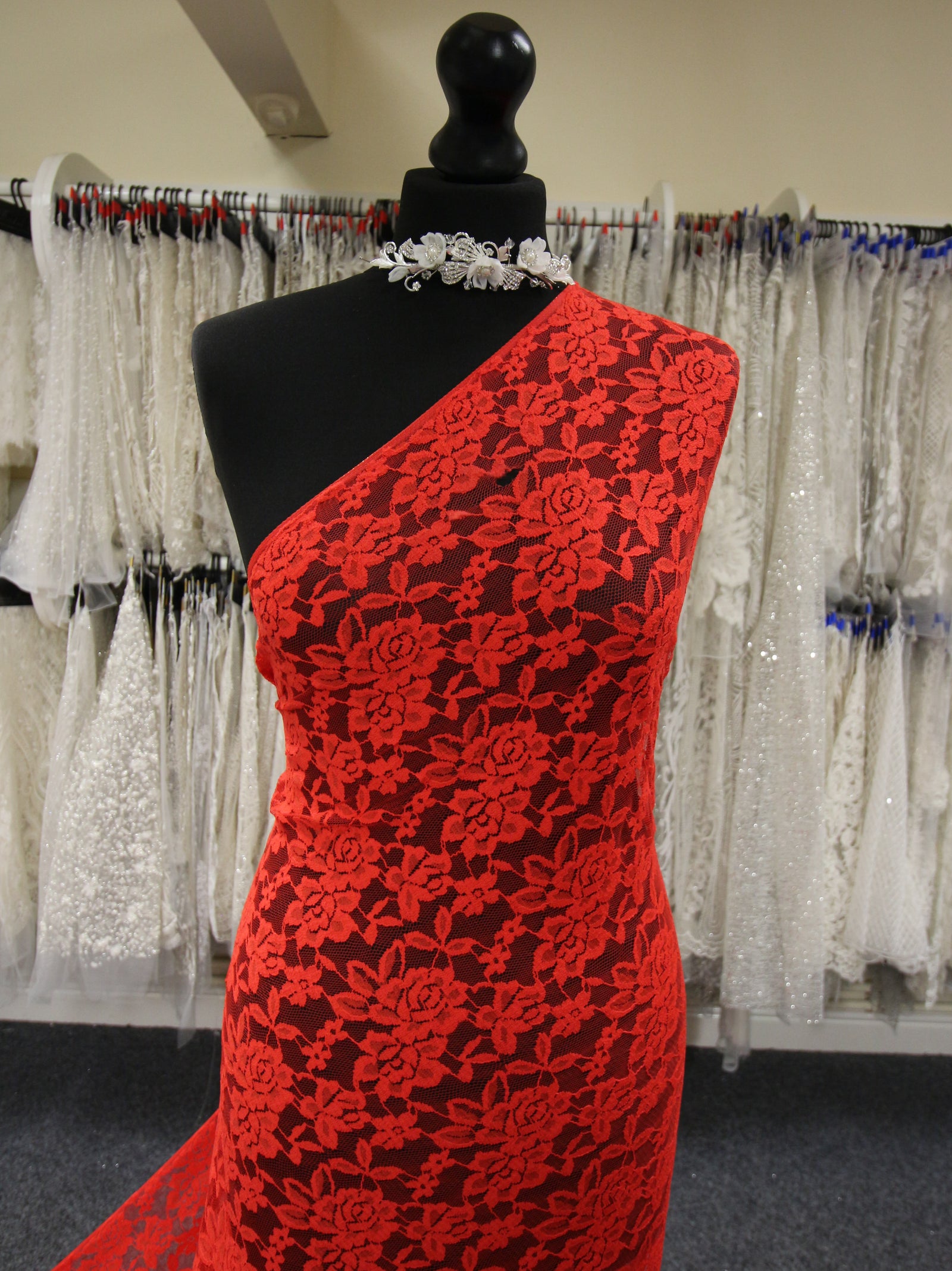 Yellow Raschel Stretch Lace Evie main image 1