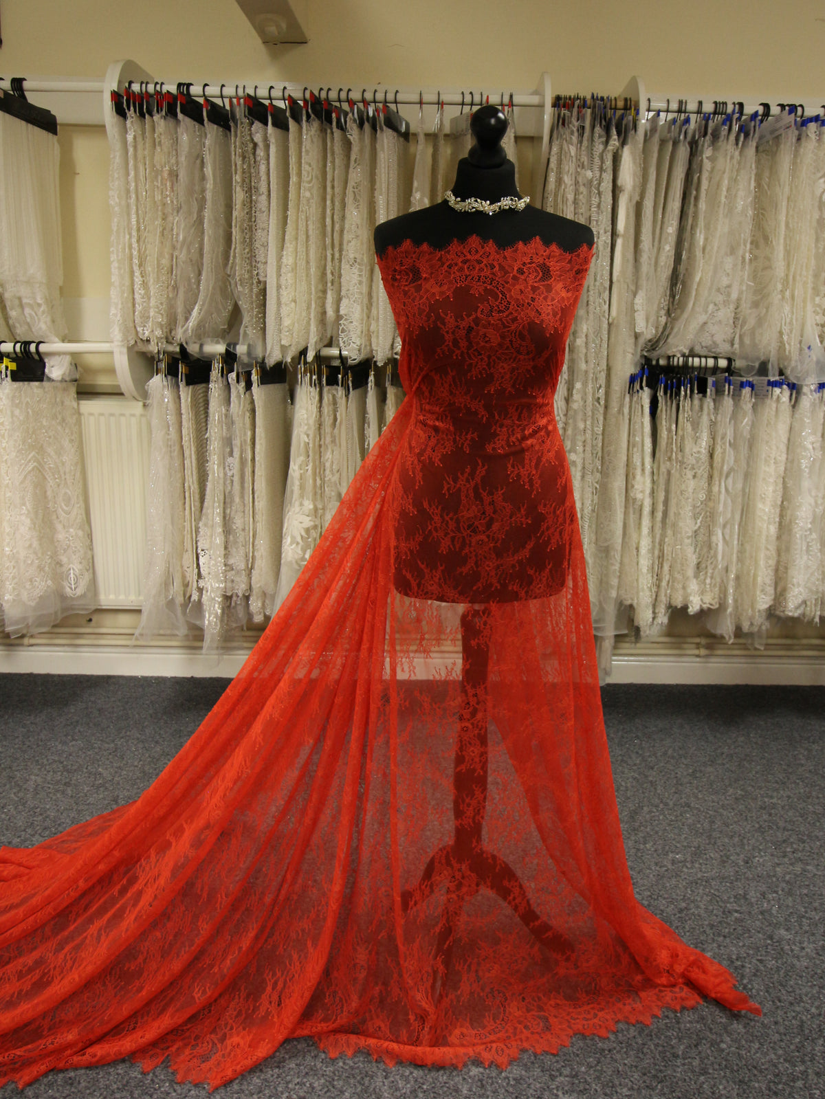 Scarlet Raschel Lace - Vernita