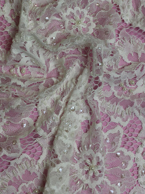 Discounted Ivory Beaded Lace – Shirley