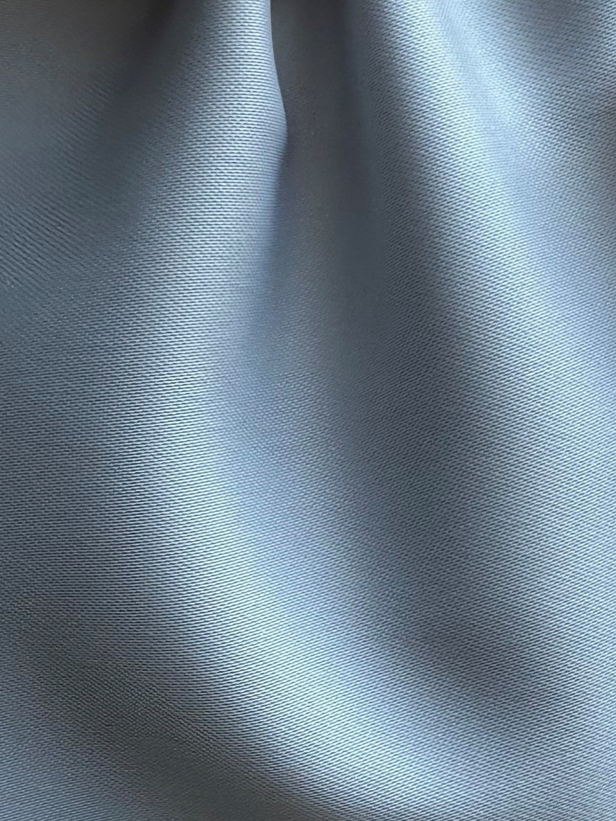 Silver Polyester Stretch Satin - Ukelele