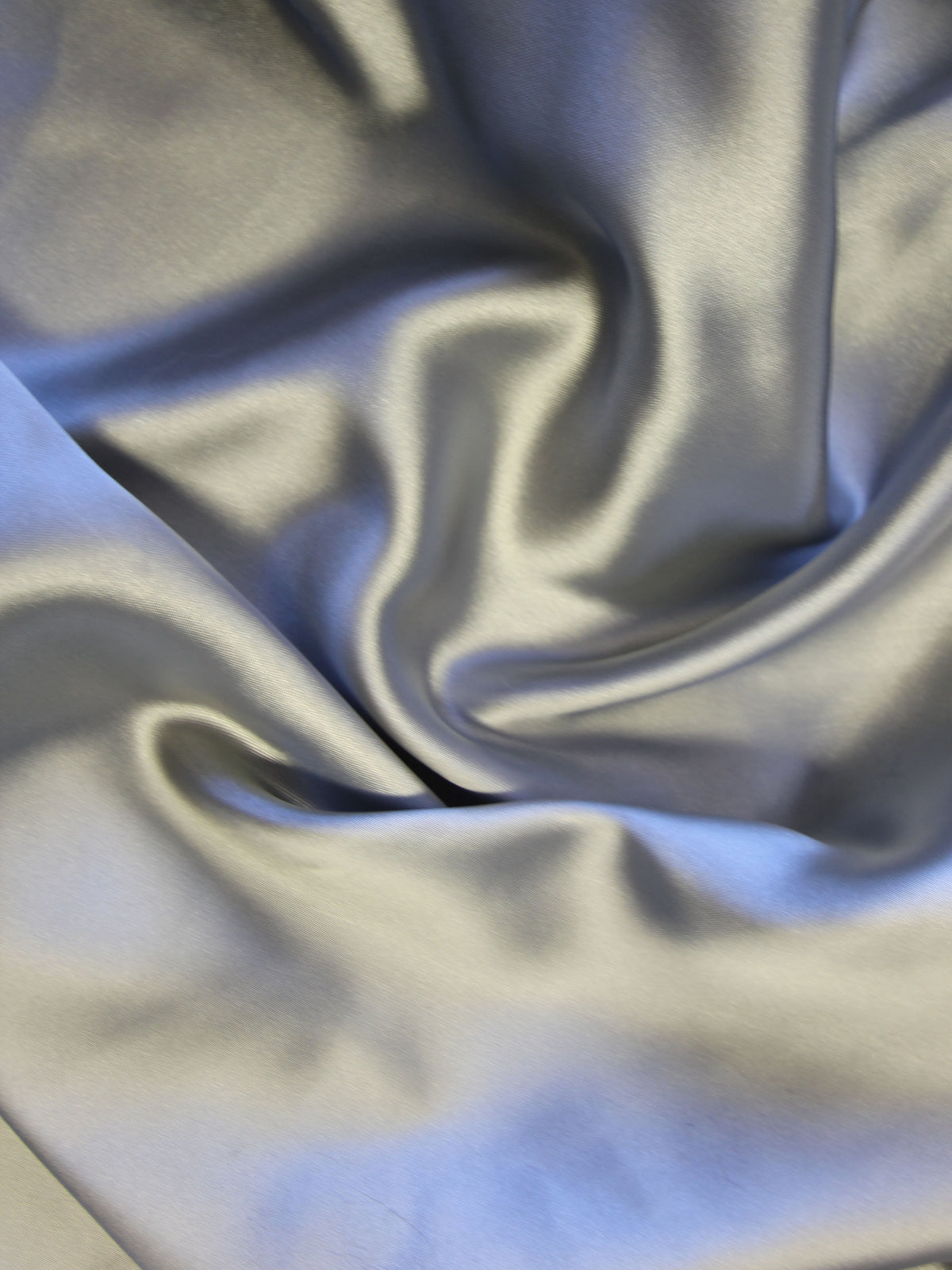 Silver Polyester Satin - Ascot