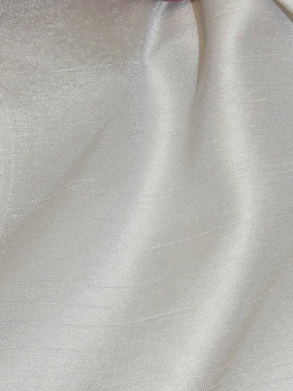Silver Polyester Satin Backed Dupion - Clarity