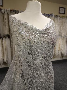 Silver Sequined Lace - Dempsey