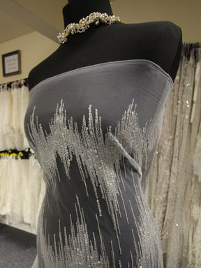 Silver Sequined Lace - Twilight