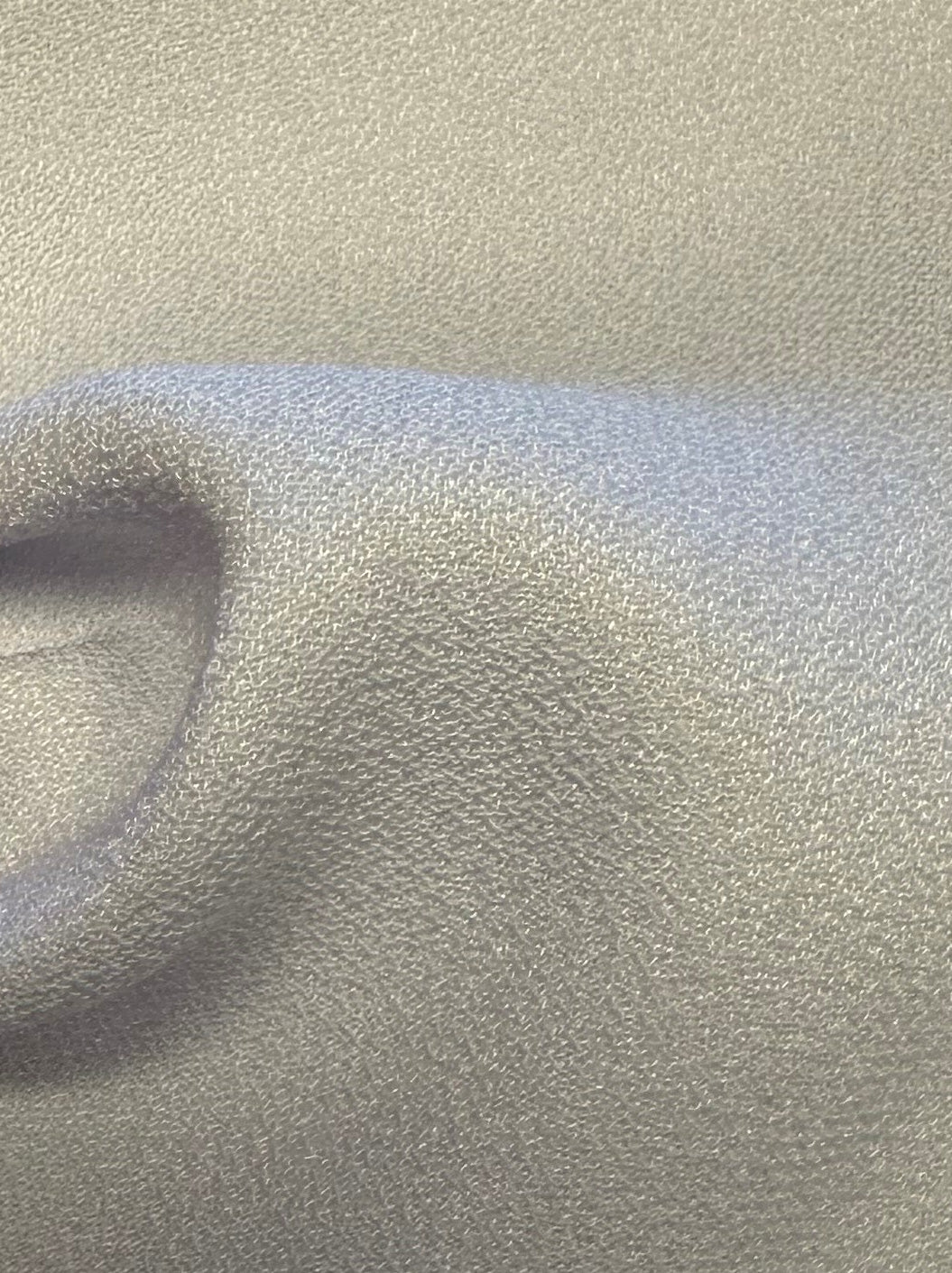 Silver Polyester Satin Backed Crepe - Nepal
