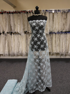 Sky Blue Corded Lace - Geraldine