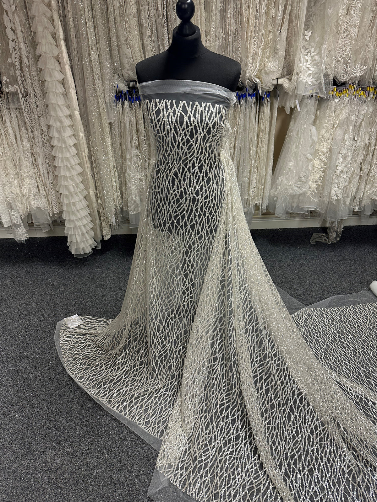 Ivory Glitter Tulle - Smile