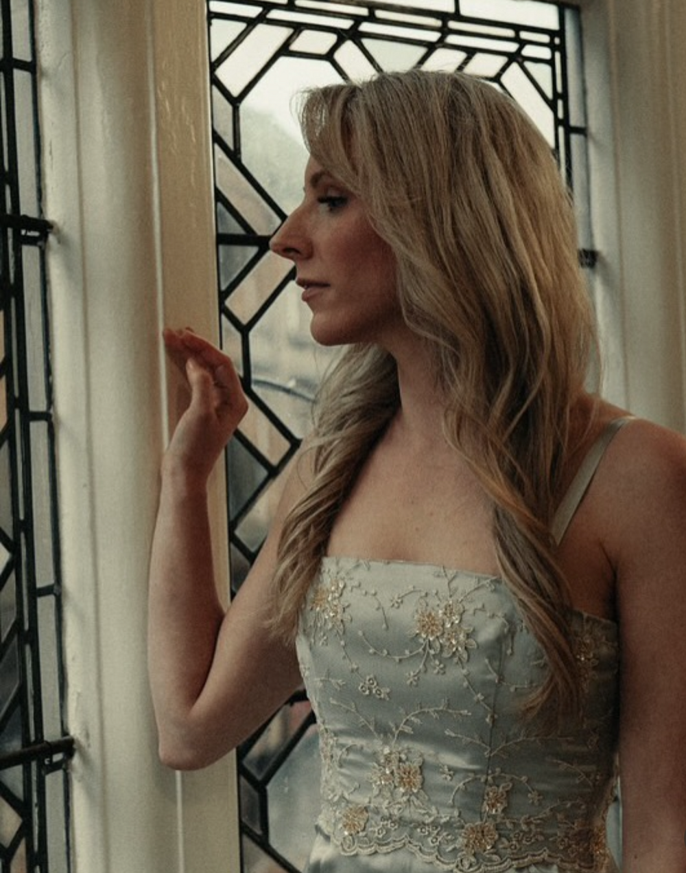 Gold Beaded Lace Soraya