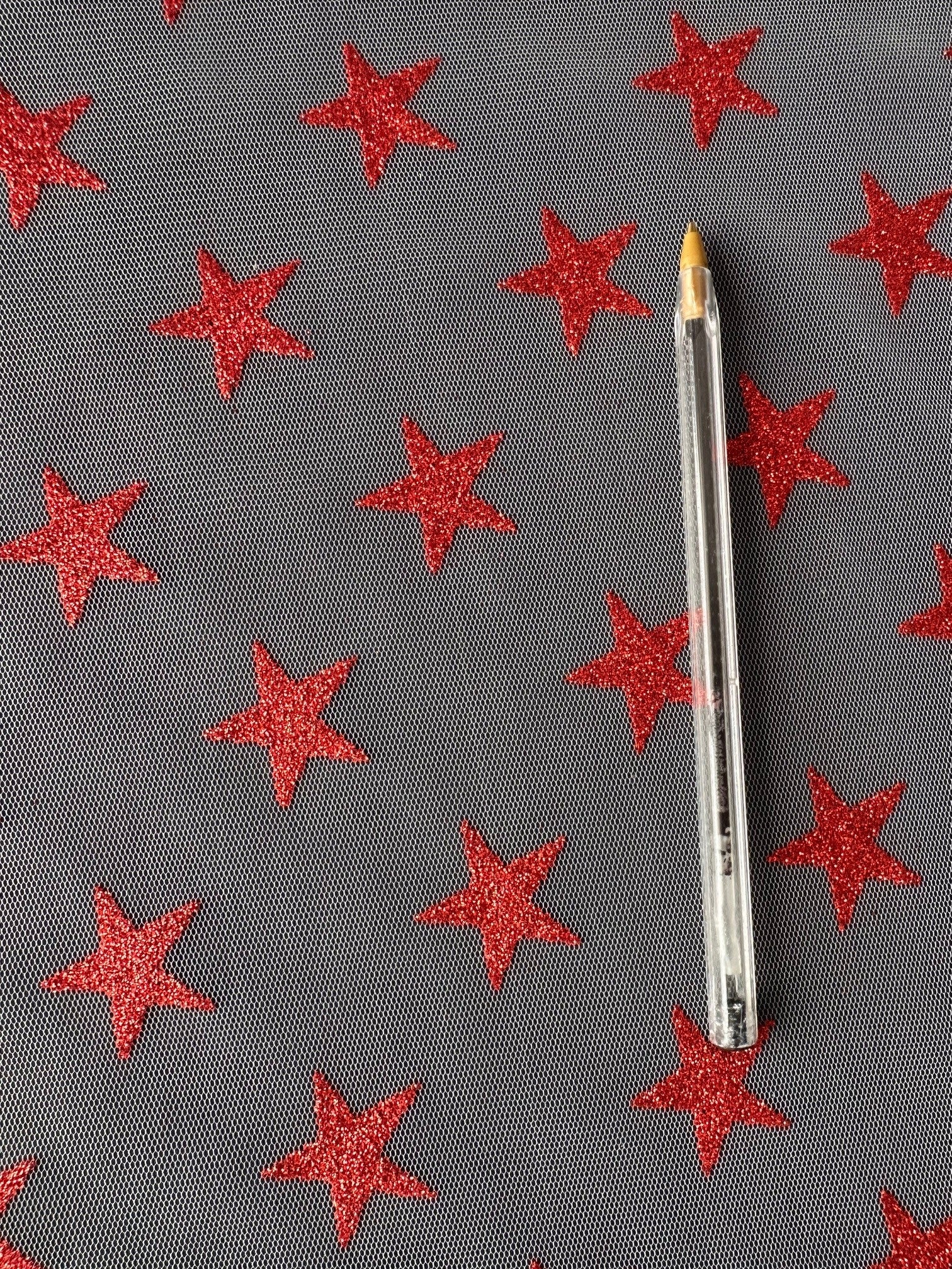 Red Star Tulle - Spangle