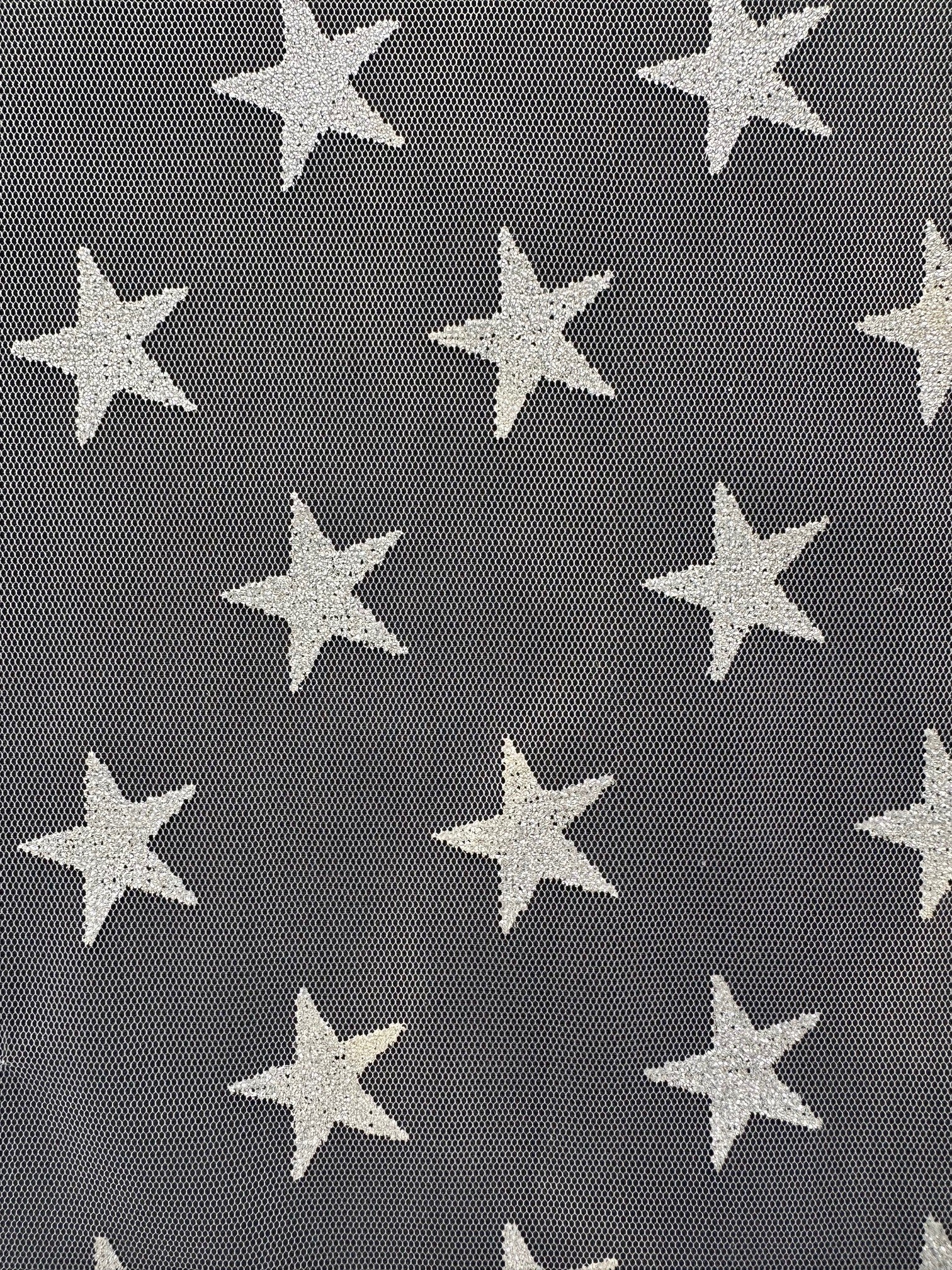 Silver Star Tulle - Spangle