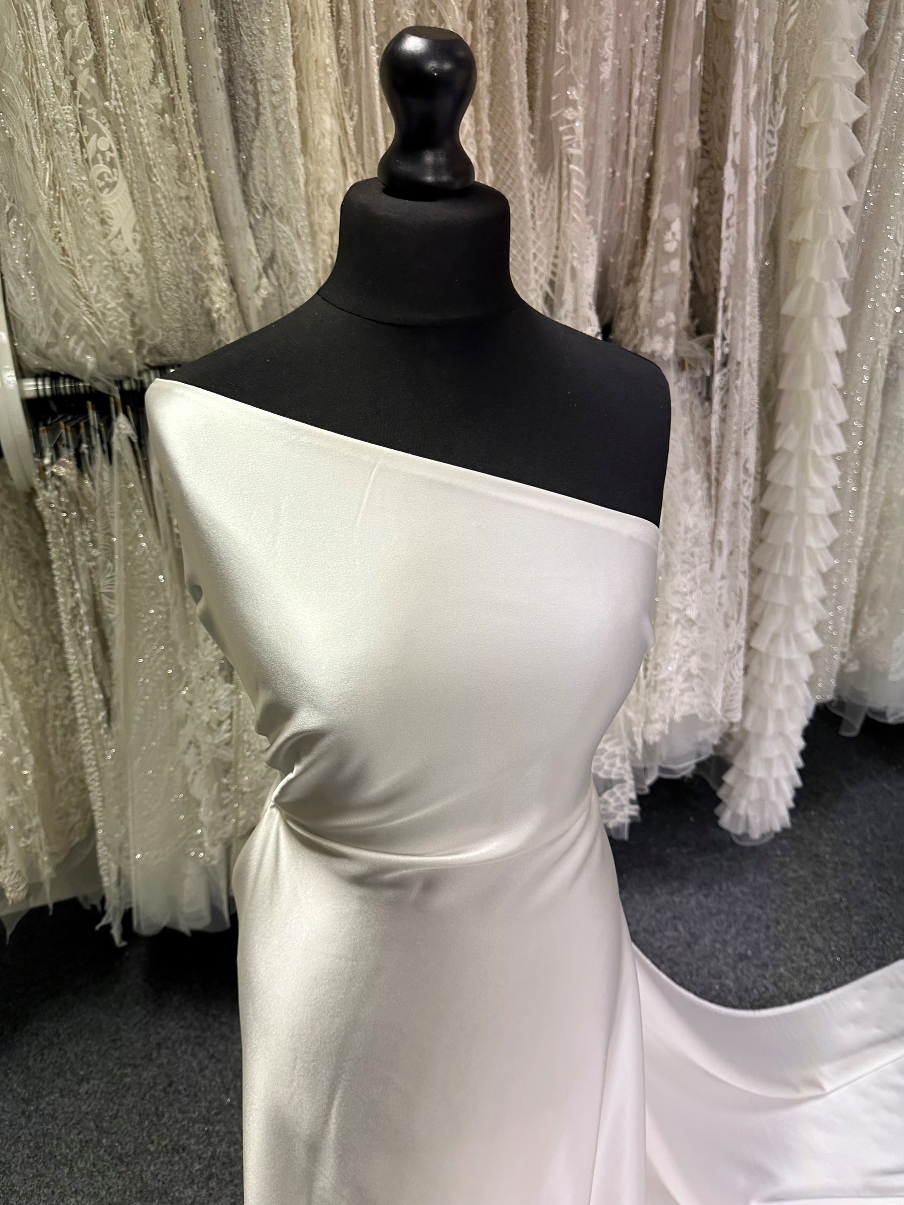 Ivory Silk Satin - St Tropez