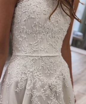 Ivory Hand Beaded Lace - Stassi