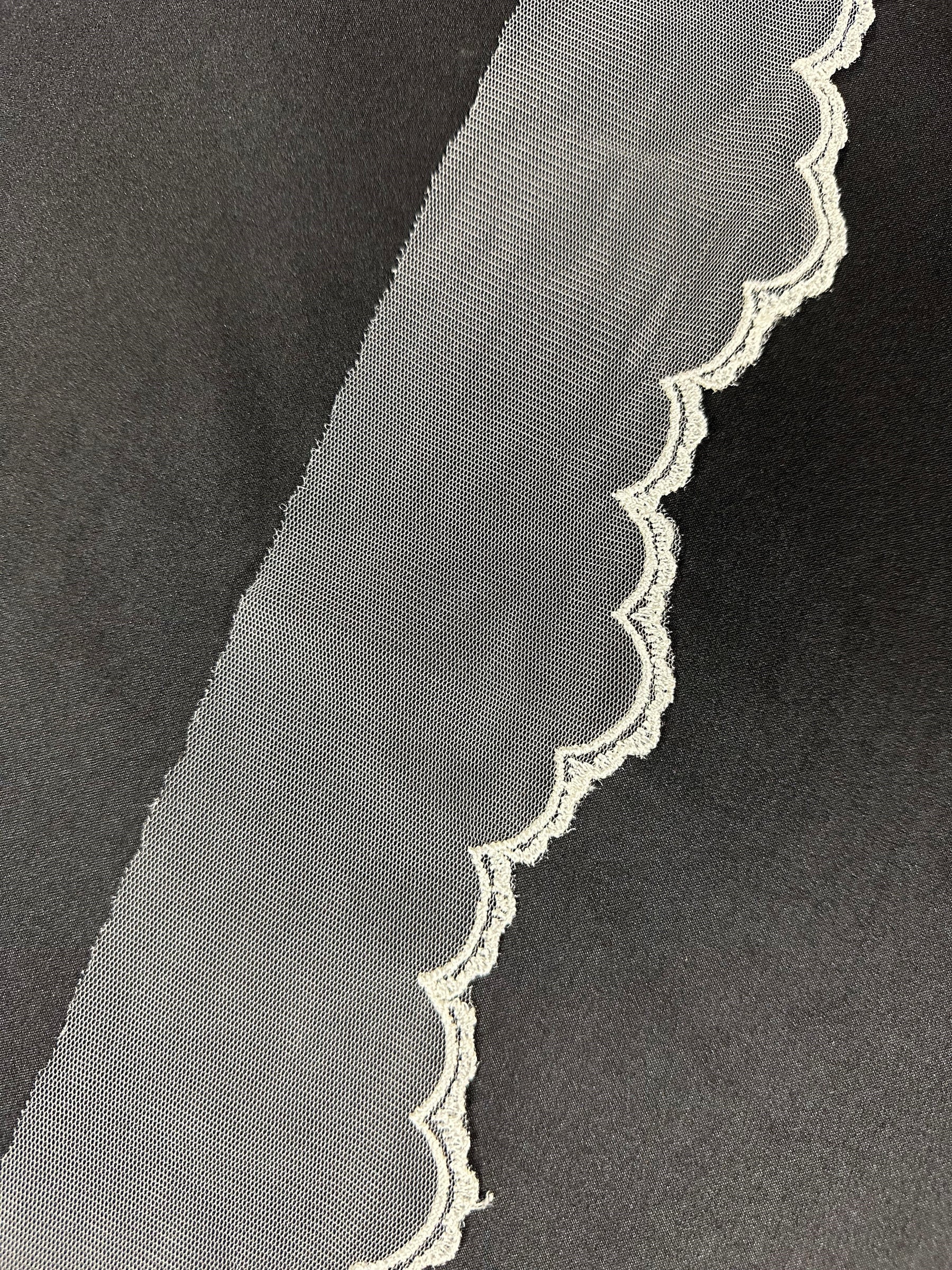 Ivory Embroidered Lace Trim - T202