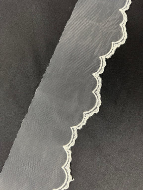 Ivory Embroidered Lace Trim - T202
