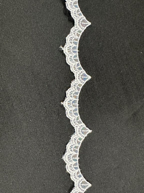 White Embroidered Lace Trim - T232