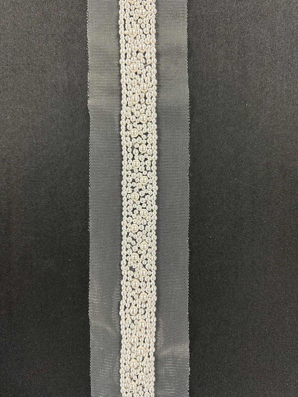 White Pearl Dress Trim - T30