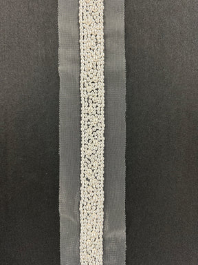 White Pearl Dress Trim - T30