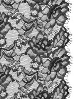 Black Lace Edging - T380