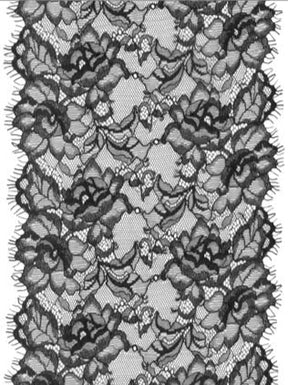 Black Lace Edging - T380