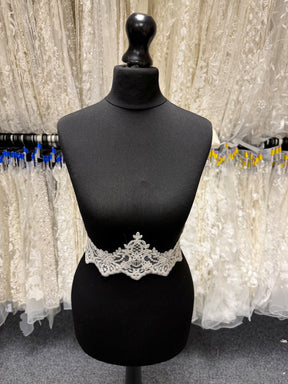 Ivory Embroidered Lace Trim - T668