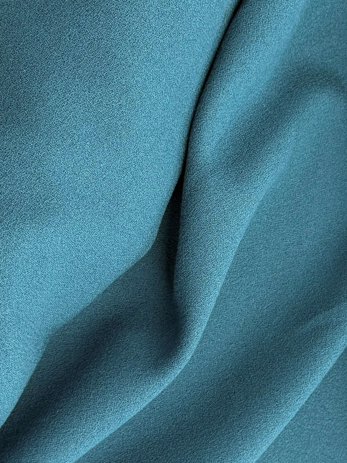 Teal Italian Wool Crepe - P640
