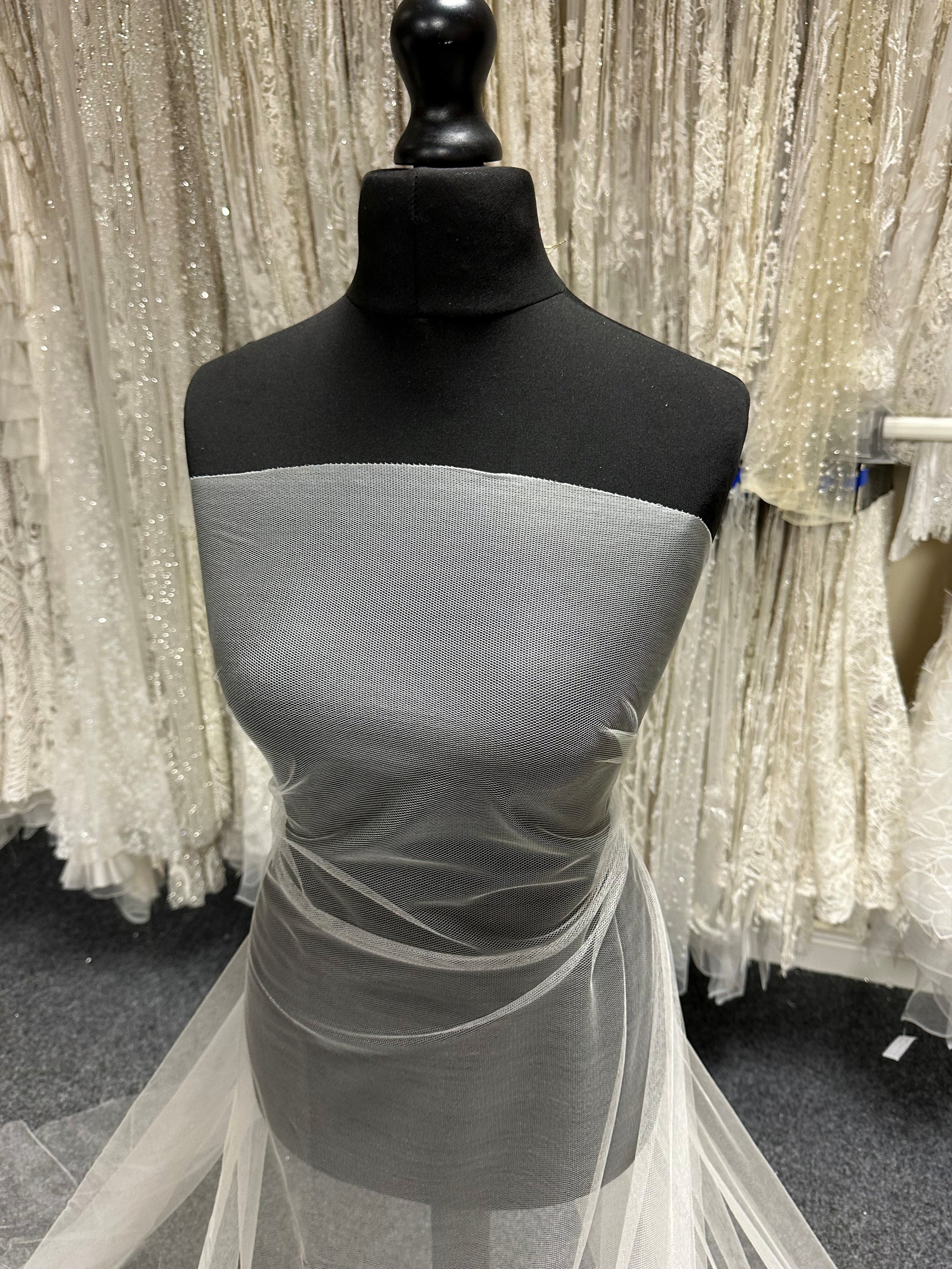 Ivory Silk Tulle - TU0068