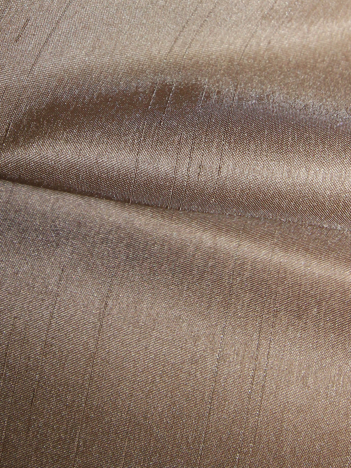 Taupe Polyester Satin Backed Dupion - Clarity