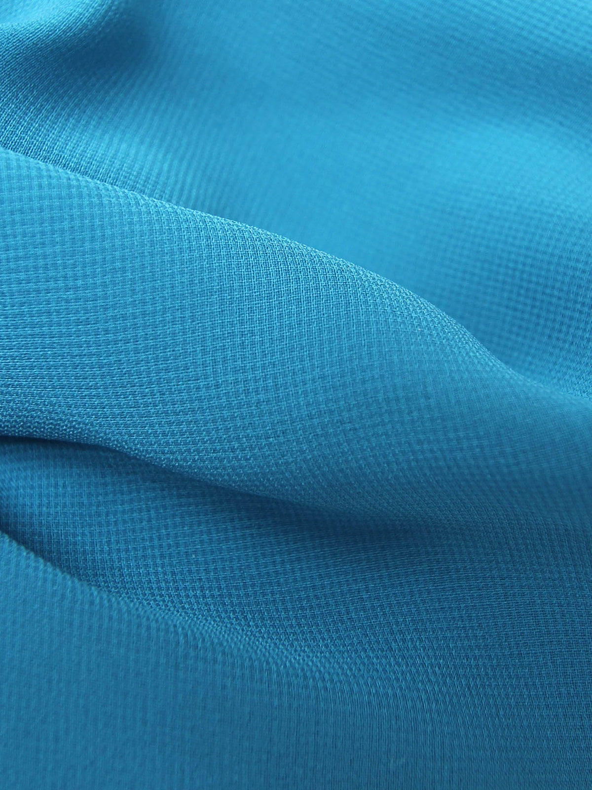 Teal Polyester Chiffon Fabric - Serendipity