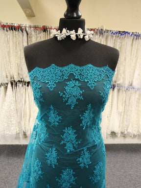 Teal Corded Lace - Janis