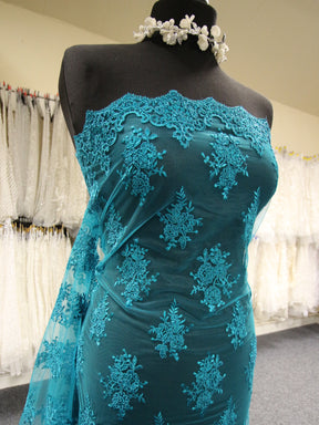 Teal Corded Lace - Janis
