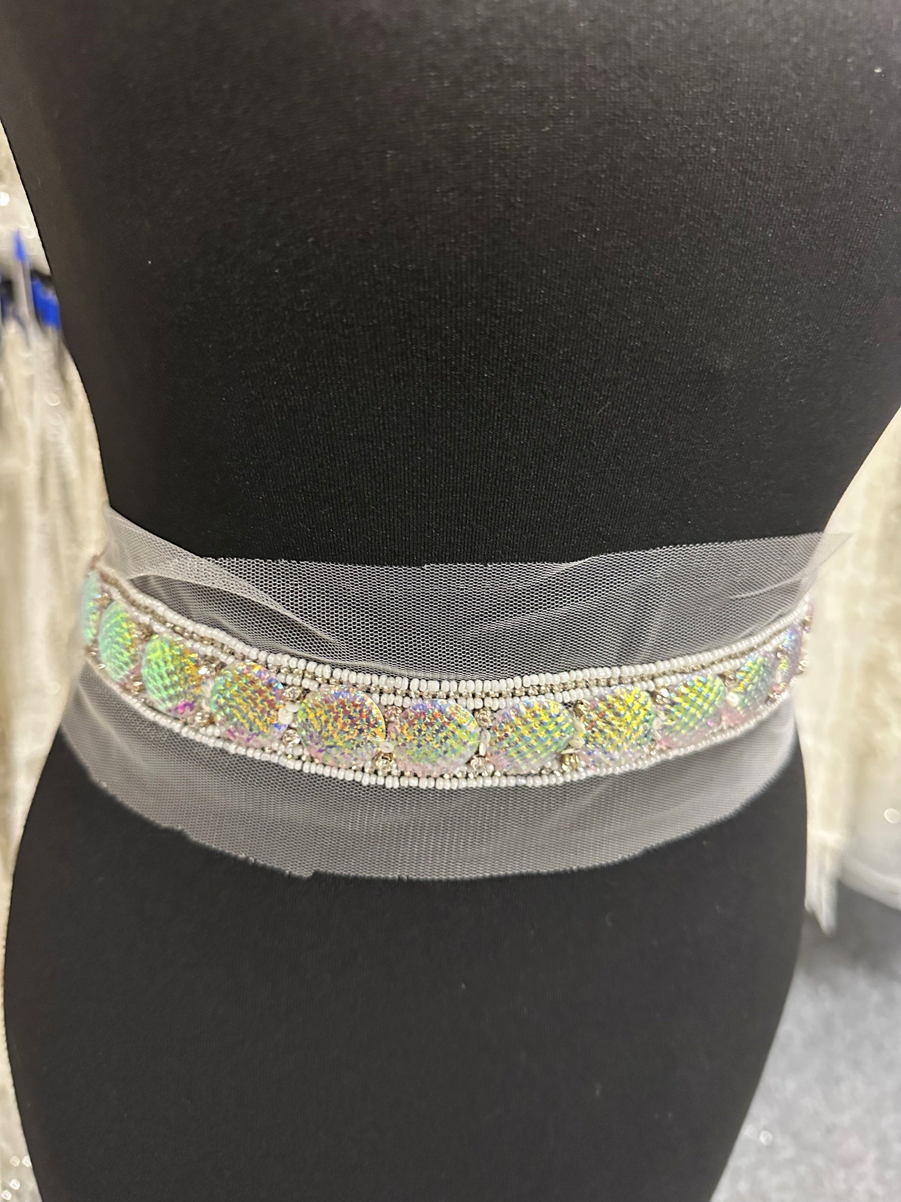 Iridescent and Pearl Dress Trim - Testament
