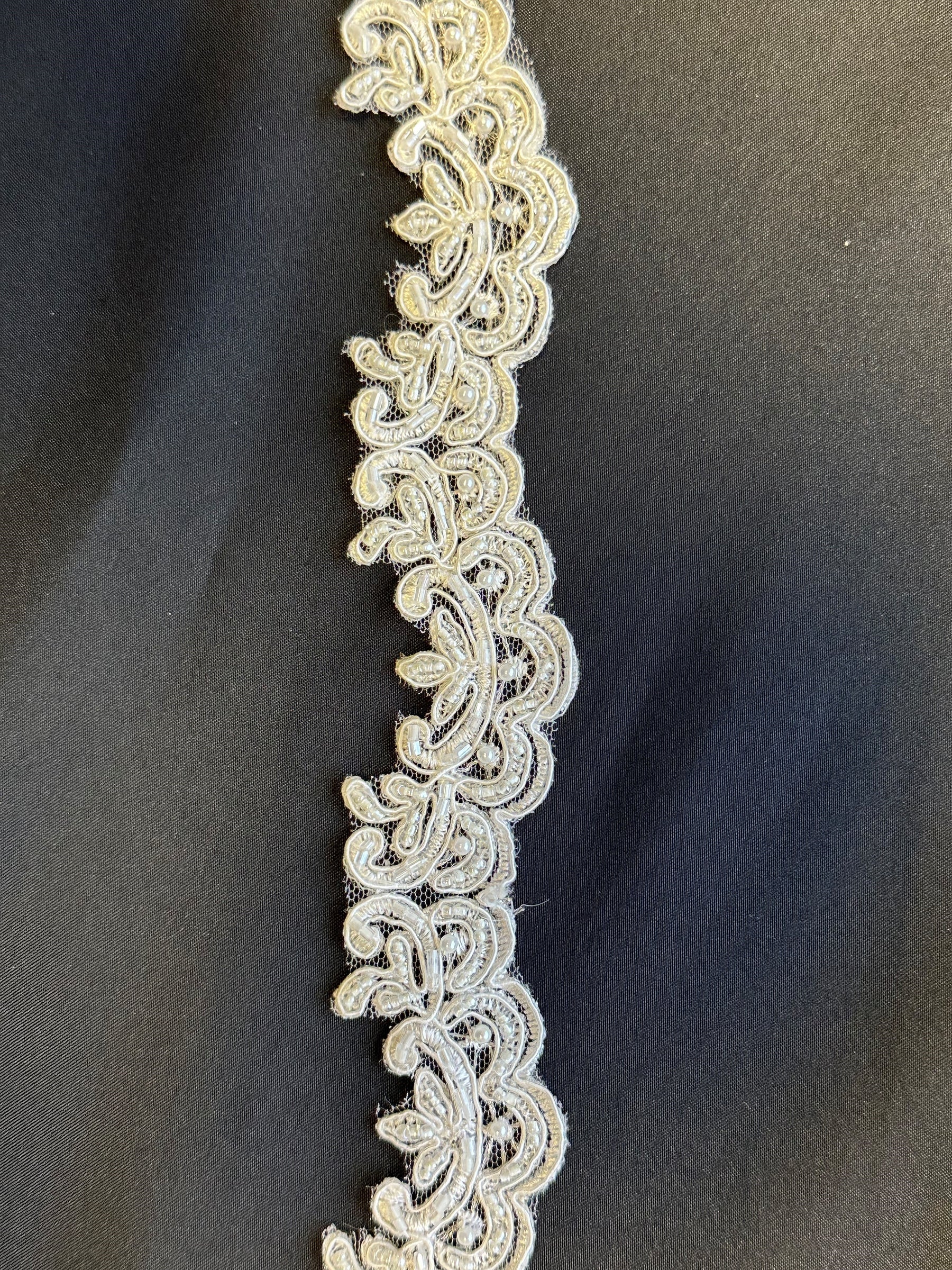 Ivory Corded and Beaded Trim – Tops