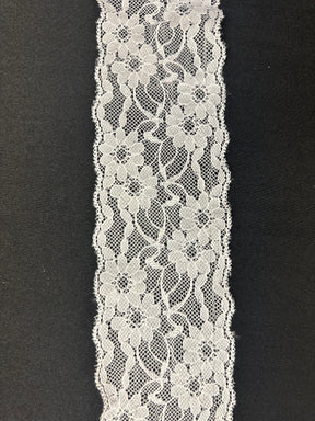 White Raschel Lace Trim - Trumpetina