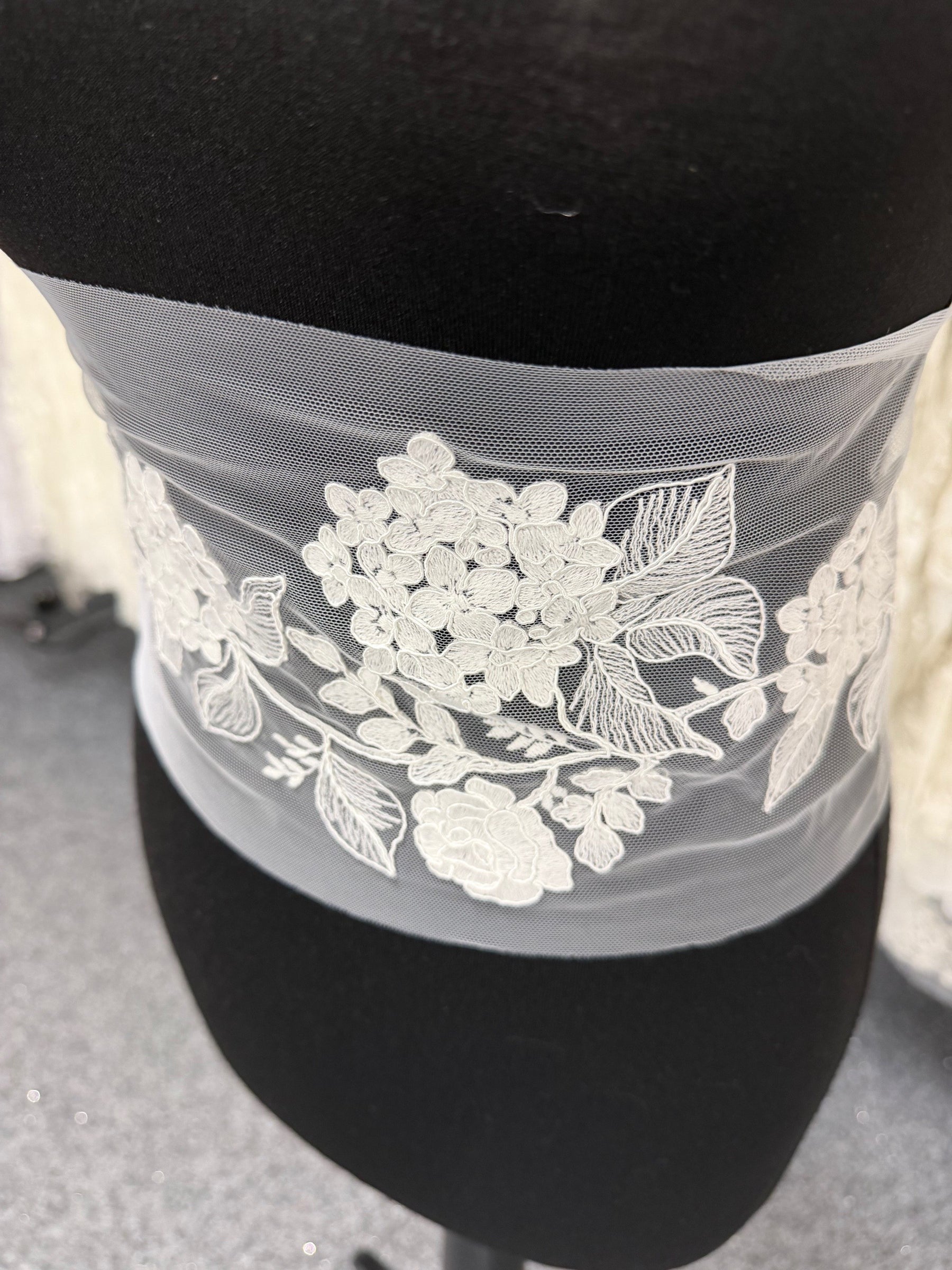 Ivory Corded Italian Lace Trim - Ticino