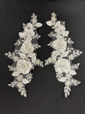 Ivory Flower Lace Appliques - Tulipa